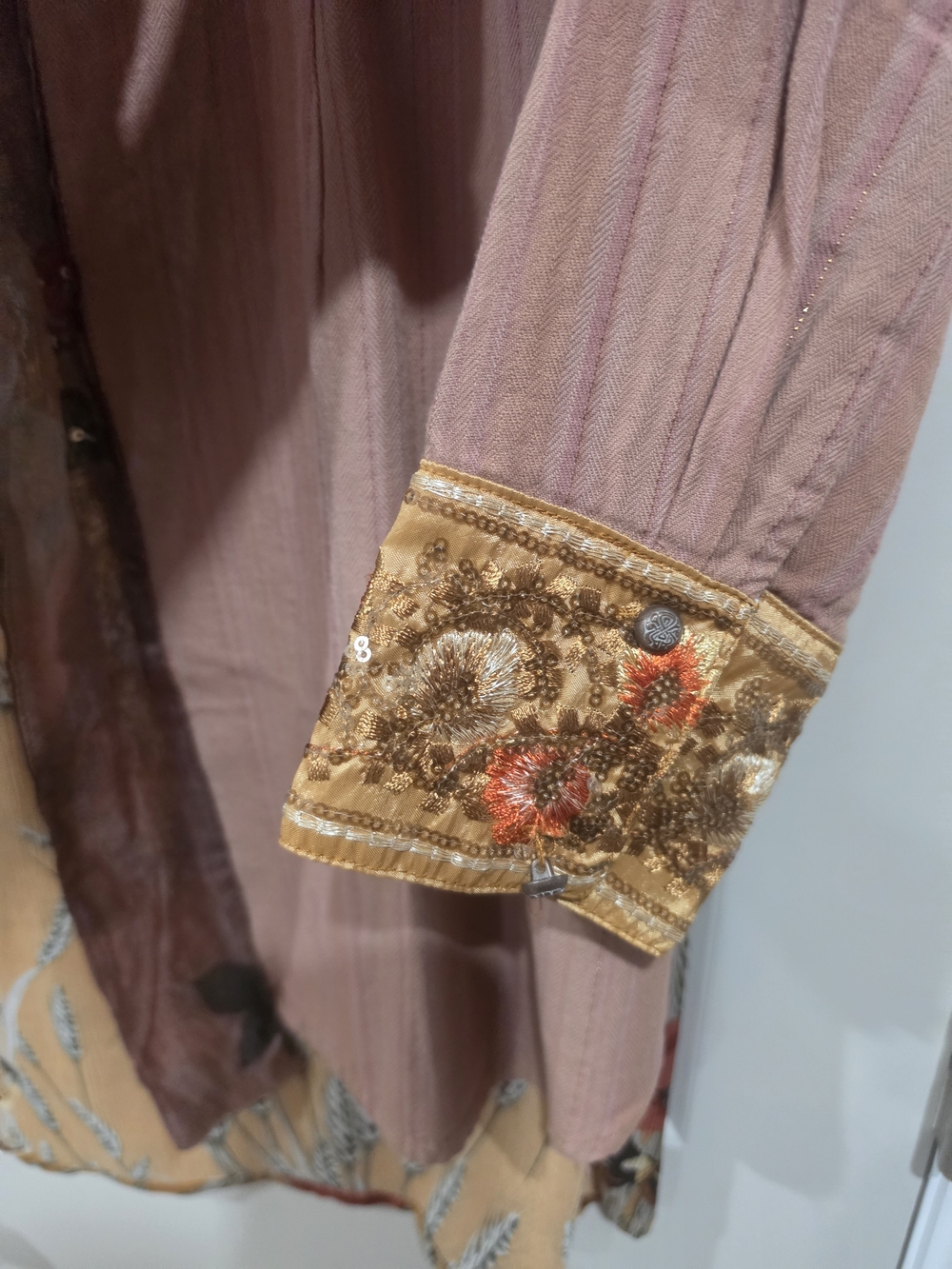 Aratta - Looks Authentic Hoody Kimono Embroidered w Flower&Sequin Detail NWT M - Picture 10 of 16